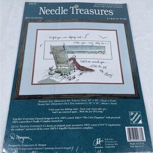 NEW Needle Treasures Joy of Living Counted Cross Stitch Kit #04638 MADE IN USA